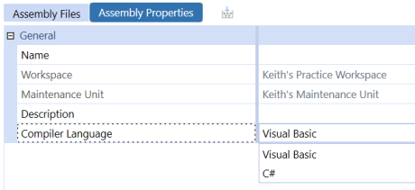 Compiler Language dropdown is a rectangle with a black down arrow.